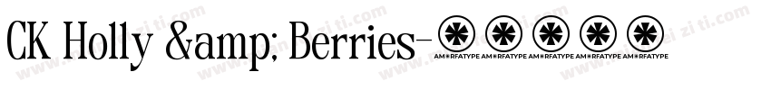 CK Holly & Berries字体转换